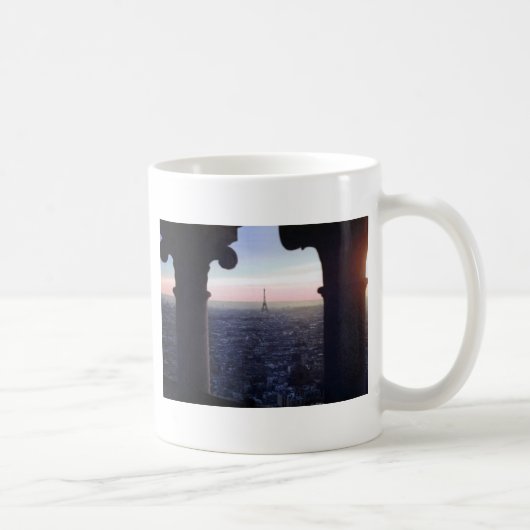 Paris-Sonnenuntergang-Tasse Kaffeetasse (Rechts)