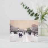 Paris sous la neige ~ Paris unter Schnee Postcard Postkarte (Stehend Vorderseite)