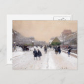 Paris sous la neige ~ Paris unter Schnee Postcard Postkarte (Vorne/Hinten)