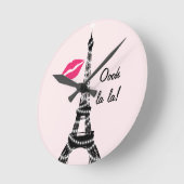 Paris Sparkles Runde Wanduhr (Winkel)