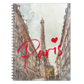 Paris Spiral Foto Notebook Notizblock (Vorderseite)