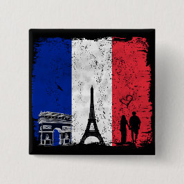 Paris-Stadt der Liebe Button