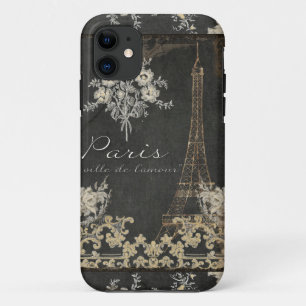 Paris Stadt der Liebe Eiffelturm Schultafel Floral Case-Mate iPhone Hülle