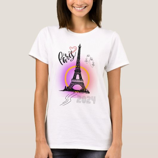 Paris Stadt der Liebe T-Shirt (Vorderseite)