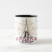 "Paris-Stadt der Liebe" Tasse (Mittel)