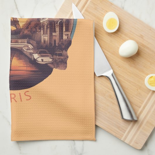 Paris, Stadt der Liebe und des Lichts Geschirrtuch (Viertel Falte)