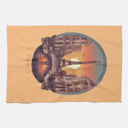 Paris, Stadt der Liebe und des Lichts Geschirrtuch (Horizontal)