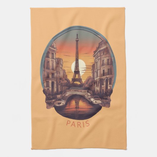 Paris, Stadt der Liebe und des Lichts Geschirrtuch (Vertikal)
