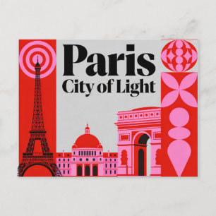 Paris Stadt des Lichts Vintage-Reisepostkarte Postkarte