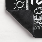 Paris-Stadt-Gekritzel Mousepad (Ecke)