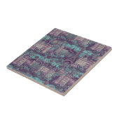 Paris Stadtbild im Aqua-Vintagen Design Fliese (Seite)