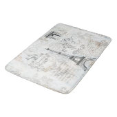 Paris-Stadtcollagenentwurf Badmatte Franzosedekor Badematte (Schrägansicht)