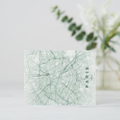 Paris Stadtplan Minimale Postkarte (Stehend Vorderseite)