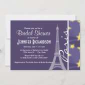 Paris Starry Night; Eiffelturm Einladung (Vorderseite)