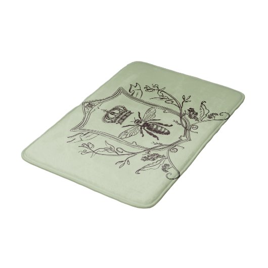 Paris-Steampunk-Imker-Krone Badematte (Schrägansicht)