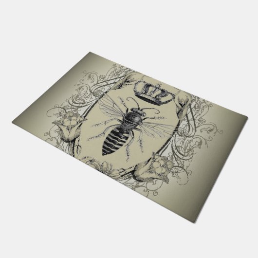 Paris-Steampunk-Imker-Krone Fußmatte (Schrägansicht)