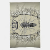 Paris-Steampunk-Imker-Krone Geschirrtuch (Vertikal)