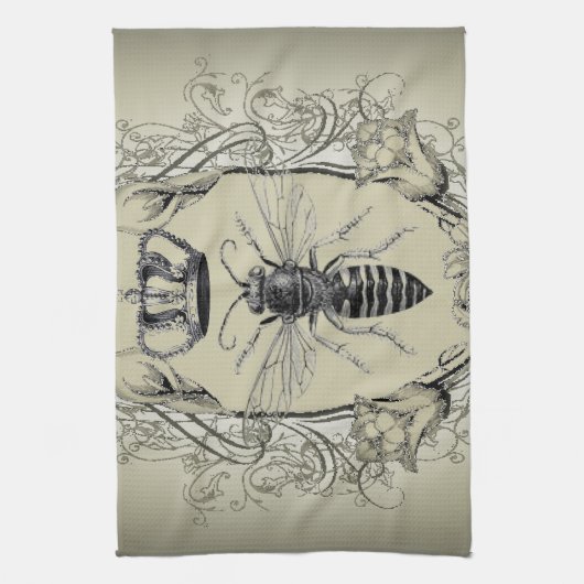 Paris-Steampunk-Imker-Krone Geschirrtuch (Vertikal)