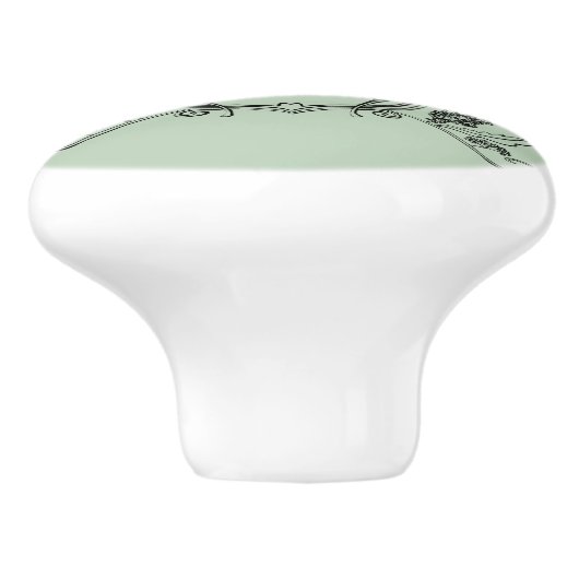 Paris-Steampunk-Imker-Krone Keramikknauf (Seitenansicht)