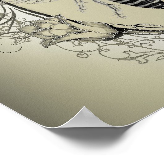 Paris-Steampunk-Imker-Krone Poster (Ecke)