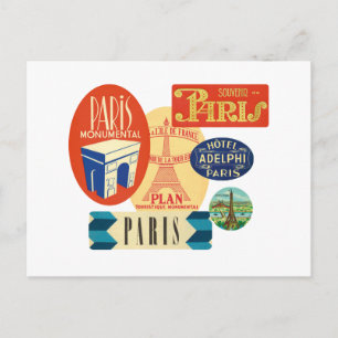 Paris Stempel Postkarte