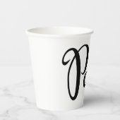 Paris-Stickerei mit Herz Pappbecher (Vorderseite)