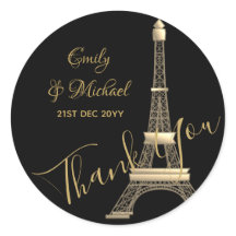 Paris Stickers - eleganter Black Gold-Chic
