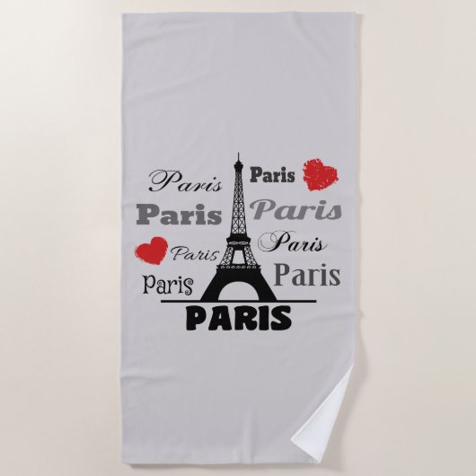 Paris Strandtuch (Vorderseite)