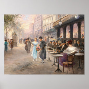 Paris Straße alte Kunst Poster