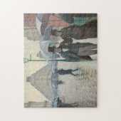 Paris-Straßen-regnerischer Tag Puzzle (Vertikal)