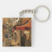 Paris-Straßen-Szene Schlüsselanhänger (Rückseite)