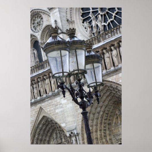 Paris - Straßenbeleuchtung Poster (Vorne)