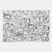 Paris Street Life Scene Kitchen Teetuch Geschirrtuch (Horizontal)