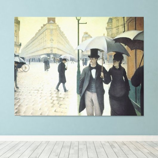 Paris Street, Rainy Day by Caillebotte Leinwanddruck (Insitu (Holzboden))