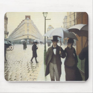 Paris Street, Rainy Day by Caillebotte Mousepad