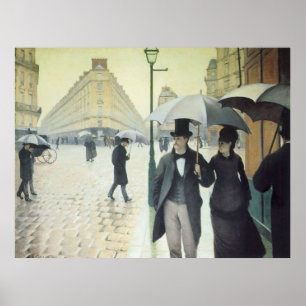 Paris Street, Rainy Day by Caillebotte Poster
