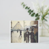 Paris Street, Rainy Day by Caillebotte Postkarte (Stehend Vorderseite)