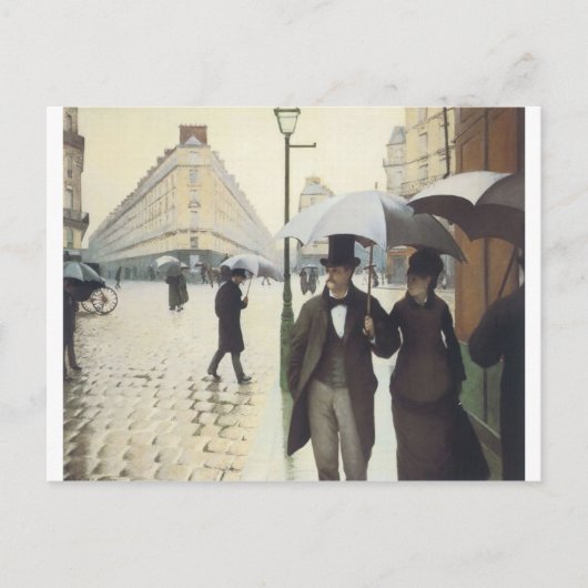 Paris Street, Rainy Day by Caillebotte Postkarte (Vorderseite)