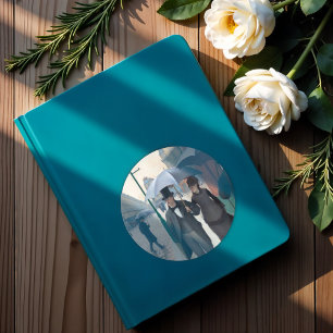 Paris Street; Rainy Day by G. Caillebotte, Art Runder Aufkleber