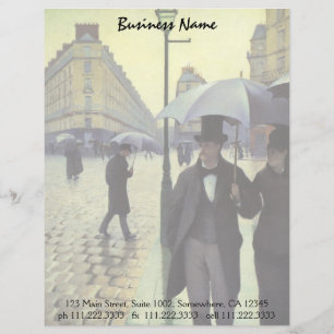 Paris Street Rainy Day by Gustave Caillebotte Briefkopf