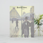 Paris Street Rainy Day by Gustave Caillebotte Briefkopf (Stehend Vorderseite)