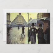 Paris Street Rainy Day by Gustave Caillebotte Einladung (Vorderseite)