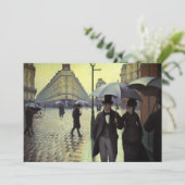 Paris Street Rainy Day by Gustave Caillebotte Einladung (Stehend Vorderseite)