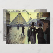 Paris Street Rainy Day by Gustave Caillebotte Einladung (Vorne/Hinten)