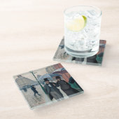 Paris Street Rainy Day by Gustave Caillebotte Glasuntersetzer (Schrägansicht)