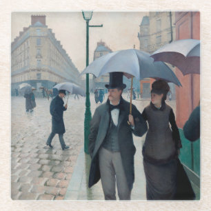 Paris Street Rainy Day by Gustave Caillebotte Glasuntersetzer