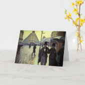 Paris Street Rainy Day by Gustave Caillebotte Karte (Gelbe Blume)