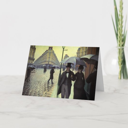 Paris Street Rainy Day by Gustave Caillebotte Karte (Vorderseite)