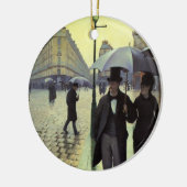 Paris Street Rainy Day by Gustave Caillebotte Keramik Ornament (Links)