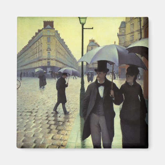 Paris Street Rainy Day by Gustave Caillebotte Magnet (Vorne)